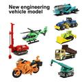 Wharick 4Pcs/Set Engineering Trunk Toys Simulation Cranes Forklift Cargo Truck Diecast Alloy Vehicle Toy 1:64 Scale Engineering Vehicle Aircraft Motorcycle Models Set Christmas Gift