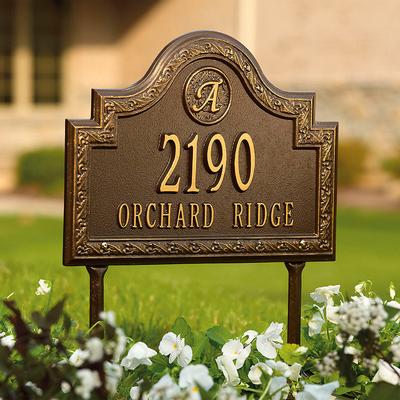 Stratford Personalized Address Plaques - Wall Plaque, Copper Wall Plaque, Standard - Frontgate