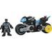 Fisher-Price Imaginext DC Super Friends Batman Toy Motorcycle with Launcher and Poseable Figure for Preschool Pretend Play Bat-Tech Batcycle