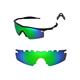 Walleva Emerald Polarized Vented Replacement Lens and Black Nosepad for Oakley M Frame Strike Sunglass