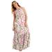 Plus Size Women's Cutout Neckline Maxi Dress by June+Vie in Multi Ikat Floral (Size 26/28)