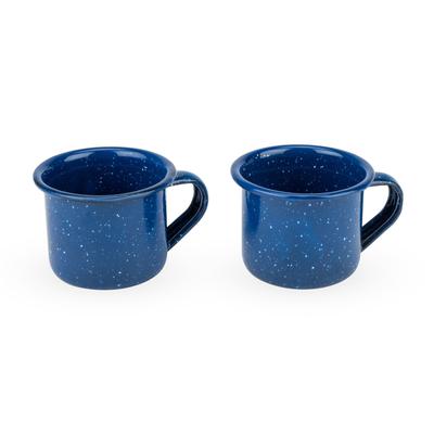 Blue Enamel Shot Glass Set by Foster & Rye in Blue