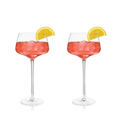 Angled Crystal Amaro Spritz Glasses by Viski in Clear