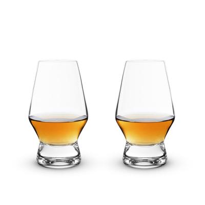 Footed Crystal Scotch Glasses by Viski in Clear