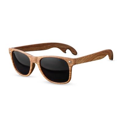 Faux Wood Bottle Opener Sunglasses by Foster & Rye in Natural