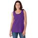 Plus Size Women's Scoopneck Tank by Woman Within in Purple Orchid (Size L) Top