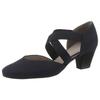 Spangenpumps ARA "TOULOUSE", Damen, Gr. 6 (39), blau (dunkelblau), Textil, unifarben, elegant, Schuhe, Abendschuh, Festtagsschuh, Trichterabsatzmit elastischen Riemchen