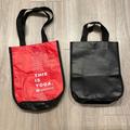 Lululemon Athletica Bags | 2 Lululemon | Reusable Snap Closure Tote Bags | Yoga Gym | Color: Black/Red | Size: Os