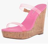 Jessica Simpson Shoes | Jessica Simpson Tumile Platform Wedge 2 Strap Pink Heels Multi Sizes New | Color: Pink | Size: Various