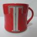 Anthropologie Dining | Anthropologie Hand Painted Monogram Initial "T" Mug Cup Ceramic | Color: Red | Size: Os