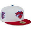 Men's New Era White/Red York Knicks 59FIFTY Fitted Hat