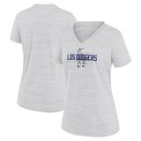 Women's Nike White Los Angeles Dodgers City Connect Velocity Practice Performance V-Neck T-Shirt