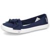 Sneaker Ballerinas DOCKERS BY GERLI, Damen, Gr. 44, blau (dunkelblau), Textil, sportlich, Schuhe, Freizeitschuh mit auffälliger Schleife