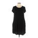 MTS Casual Dress - Shift Scoop Neck Short sleeves: Black Print Dresses - Women's Size Medium