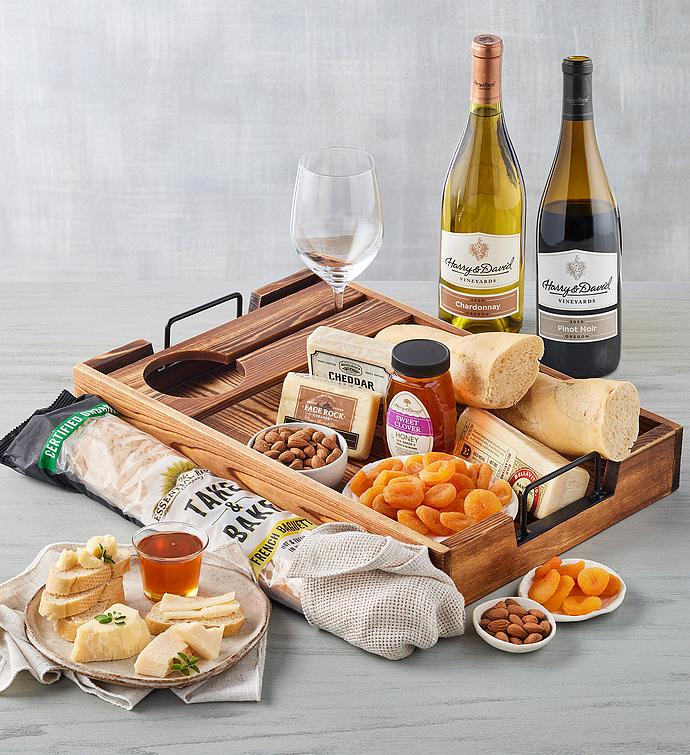 Deluxe Gourmet Summer Gift With Wine - 2 Bottles, Gourmet Assorted Foods, Gifts by Harry & David