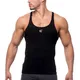 Maillot de corps en fibre noire pour homme vêtements de sport de musculation de fitness