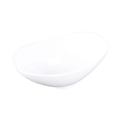 Elite Global Solutions M138OV-NW Organic Bowls 3 1/4 qt Oval Melamine Serving Bowl, White