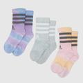 adidas multi kids stripe crew socks 3 pack