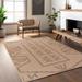 Anuja 9' x 12' Cottage Mocha/Taupe/Soft White/Dark Gray/Multi Brown Washable Area Rug - Hauteloom