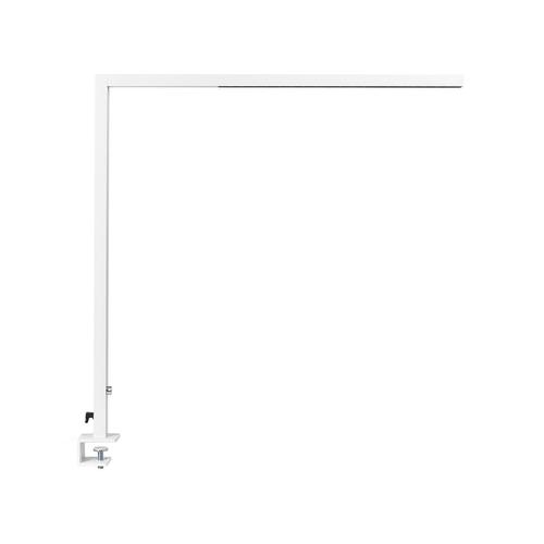 LED-Schreibtischlampe Weiß Metall mit Regler Dimmbar Klemmbar Modern Büro Ausstattung Klemmleuchte Arbeitsleuchte Architektenlampe