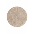 Tapis rond poils longs doux brillant beige sable 200 rd.