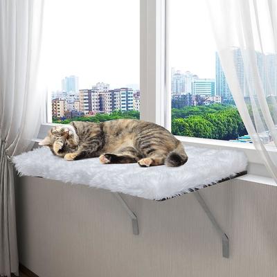 Cat Window Perch, Wall-mounted Cat Seat with Soft Cushion