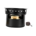 Mini Camping Burner Ultralight with Flame Regulator Camping for Outdoor Cooking Survival BBQ Black