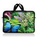 LSS 10.2 inch Laptop Sleeve Bag Carrying Case Pouch with Handle for 8 to 10.2 Apple MacBook Acer Asus Dell Butterfly Floral