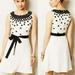 Anthropologie Dresses | Anthro Maeve Fluttered Fleur Black 3d Floral White Dress Sz 6 | Color: Black/White | Size: 6