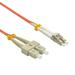 Cable Central LLC (5 Pack) 2m LC/UPC SC/UPC OM1 Multimode Duplex OFNR 2.0mm Fiber Optic Patch Cable - 6.5 Feet