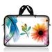LSS 17 inch Laptop Sleeve Bag Carrying Case Pouch with Handle for 17.4 17.3 17 16 Apple Macbook Acer Dell Daisy Flower Leaves Floral