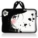 LSS 13.3 inch Laptop Sleeve Bag Carrying Case with Handle for 13.3 13 12.1 12 Apple MacBook Acer Dell Hp Sony Girl with White Rose