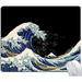 Mouse Pad Japanese Sea Wave Design Mouse Pad Washable Square Cloth Mousepad for Gaming Office Laptop Non-Slip Rubber Computer Mouse Pads for Wireless Mouse Cool Mouse Pads for Desk