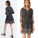 Madewell Dresses | Madewell Burnished Floral Lace Up Dress With Sheer Sleeves | Color: Black/Brown | Size: 0
