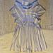 Zara Dresses | Nwt Zara Baby Blue And White Girls Ruffled Dress Size 11/12 | Color: Blue/White | Size: 11/12