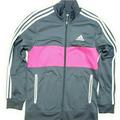 Adidas Jackets & Coats | Adidas Full Zip Athletic Track Jacket | Color: Gray/Pink | Size: S