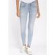 Skinny-fit-Jeans GANG "94FAYE CROPPED" Gr. 29 (38), N-Gr, blau (heavy light blue) Damen Jeans Röhrenjeans