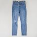 J. Crew Jeans | J Crew Jeans Womens 27 Blue 9" High Rise Toothpick Distressed Frayed Hem Skinny | Color: Blue | Size: 27