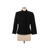 Tahari by ASL Blazer Jacket: Short Black Print Jackets & Outerwear - Women's Size 8 Petite