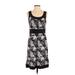 Ann Taylor LOFT Outlet Casual Dress - A-Line Scoop Neck Sleeveless: Black Color Block Dresses - Women's Size X-Small