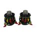 De Leon Collections Polyresin Pot of Chili Peppers Southwestern Desert Salt & Pepper Shaker Holder Set in Black/Green/Red | 3.5 H x 5.7 W in | Wayfair