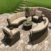 Forever Patio Barbados 5 Piece Sectional Seating Group Sunbrella w/ Cushions Synthetic Wicker/All - Weather Wicker/Wicker/Rattan in Gray | Wayfair