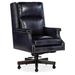 Hooker Furniture Beckett Swivel Genuine Leather Executive Chair Wood/Upholstered/Metal in Black/Brown | 44 H x 26 W x 32.5 D in | Wayfair