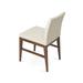 sohoConcept Aria Wood w/ Stretchers Side Chair Upholstered in White/Brown | 31 H x 17 W x 21 D in | Wayfair ARI-STR-WAL-017