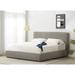 Safavieh Couture Callahan Upholstered Bed Upholstered, Wood in Gray/Black | 45 H x 70.5 W x 88 D in | Wayfair SFV4801B-Q-2BX