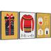 The Holiday Aisle® Winter & Gift - 3 Piece Floater Frame Rectangle Print Set on Canvas Canvas, in Black/Red/Yellow | Wayfair