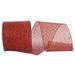 The Holiday Aisle® Grand Net Glitter Wi Edge Ribbon Fabric in Red | 4 H x 360 W x 4 D in | Wayfair C7101CE8669A41E1AA23E1D0203184DB