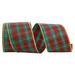 The Holiday Aisle® Tartan Plaid Wired Edge Ribbon Plastic in Green/Red | 2.5 H x 360 W x 4 D in | Wayfair D4CBFA1D6E5541BABD9008DE7A5DA9B7