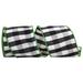 The Holiday Aisle® Grand Gingham Check Wired Edge Ribbon Fabric in Black/White | 4 H x 360 W in | Wayfair 59517F182E114A45904A3952F012F66D