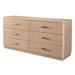 Universal Furniture 6 Drawer 72" W Double Dresser Wood in Brown | 34 H x 72 W x 19 D in | Wayfair U181040